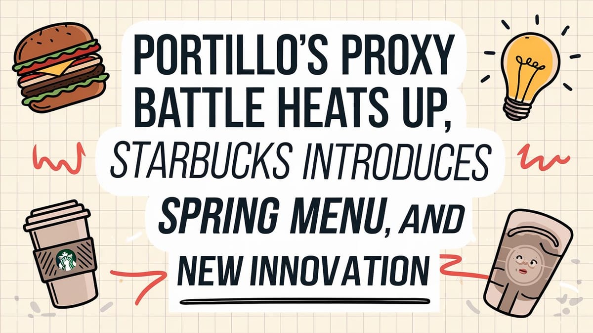 March 3rd QSR Roundup: Portillo's Proxy Battle Heats Up, Starbucks Introduces Spring Menu, and New Innovation