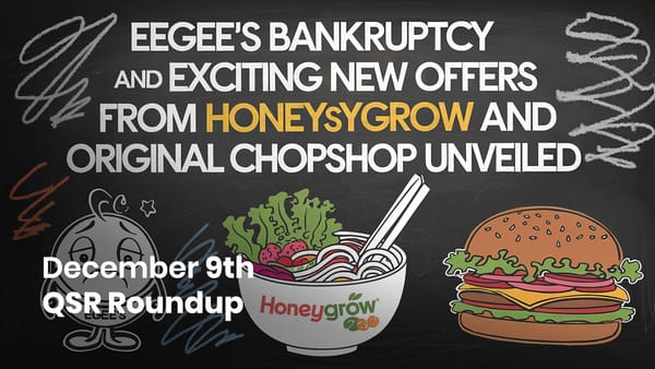 December 9th QSR Roundup: Eegee's Bankruptcy and Exciting New Offers from Honeygrow and Original ChopShop Unveiled