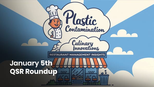 January 5th QSR Roundup: Plastic Contamination, Culinary Innovations, and Restaurant Management Insights